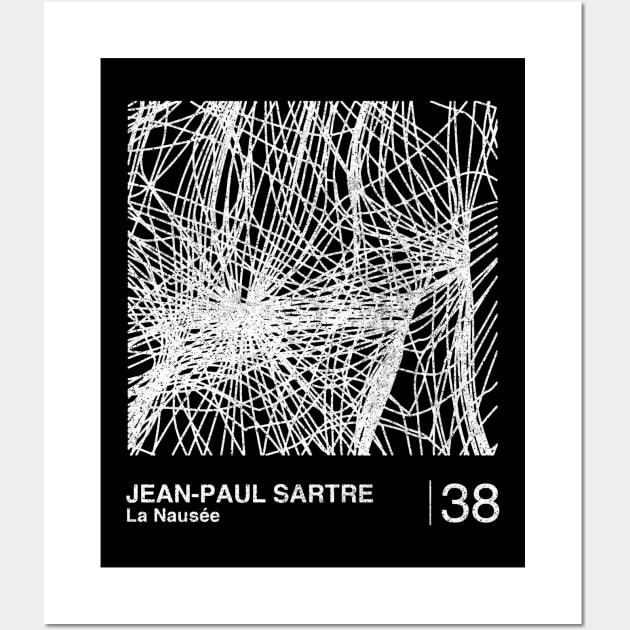 Jean-Paul Sartre / Minimalist Graphic Design Fan Artwork Wall Art by saudade